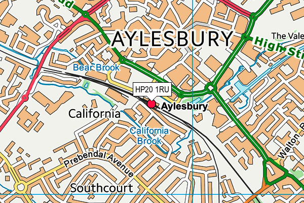HP20 1RU map - OS VectorMap District (Ordnance Survey)