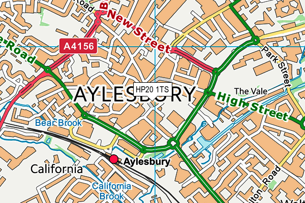 HP20 1TS map - OS VectorMap District (Ordnance Survey)