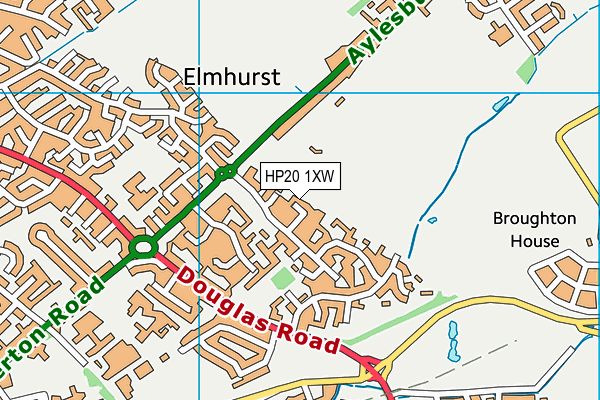 HP20 1XW map - OS VectorMap District (Ordnance Survey)