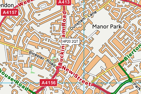 HP20 2QT map - OS VectorMap District (Ordnance Survey)