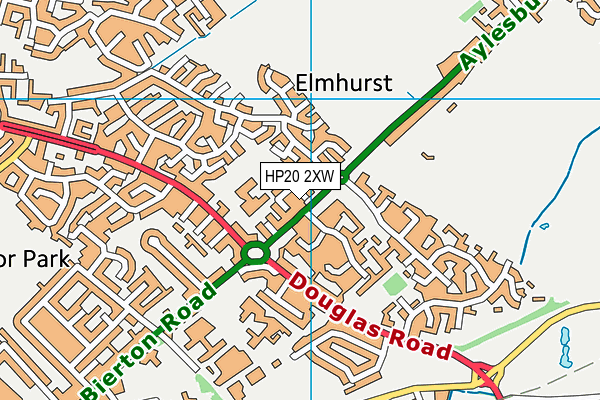 HP20 2XW map - OS VectorMap District (Ordnance Survey)
