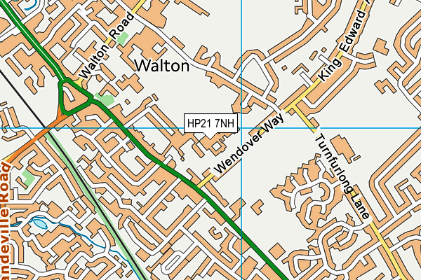 HP21 7NH map - OS VectorMap District (Ordnance Survey)