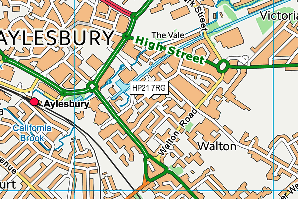 HP21 7RG map - OS VectorMap District (Ordnance Survey)