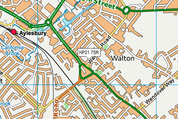 HP21 7SR map - OS VectorMap District (Ordnance Survey)