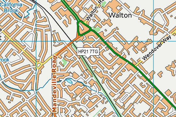 HP21 7TG map - OS VectorMap District (Ordnance Survey)