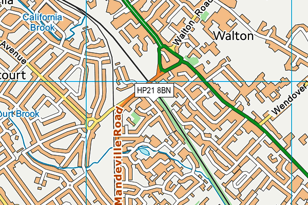HP21 8BN map - OS VectorMap District (Ordnance Survey)