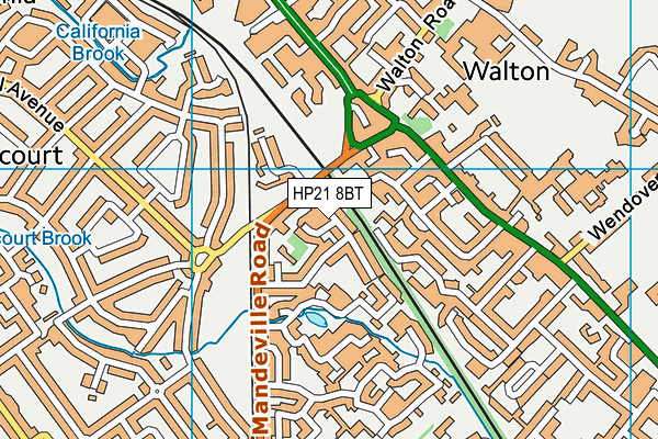 HP21 8BT map - OS VectorMap District (Ordnance Survey)