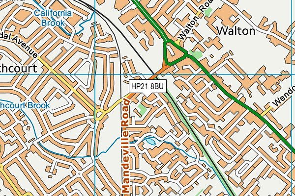 HP21 8BU map - OS VectorMap District (Ordnance Survey)