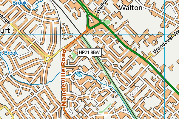 HP21 8BW map - OS VectorMap District (Ordnance Survey)
