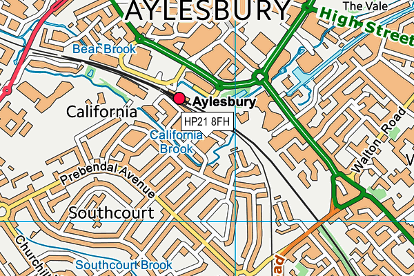 HP21 8FH map - OS VectorMap District (Ordnance Survey)