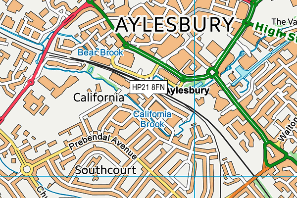 HP21 8FN map - OS VectorMap District (Ordnance Survey)
