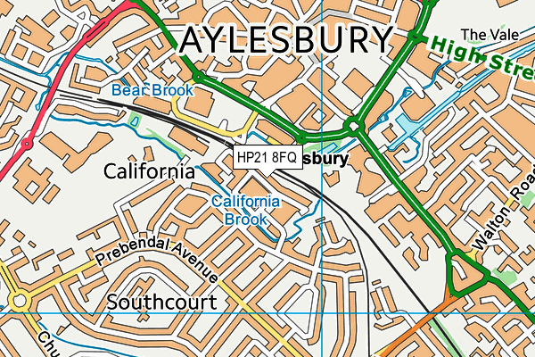 HP21 8FQ map - OS VectorMap District (Ordnance Survey)