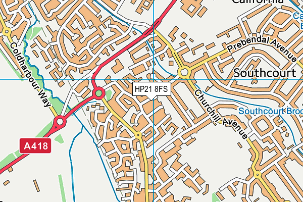 HP21 8FS map - OS VectorMap District (Ordnance Survey)
