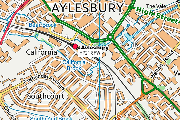 HP21 8FW map - OS VectorMap District (Ordnance Survey)