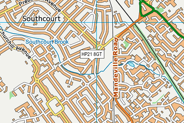 HP21 8GT map - OS VectorMap District (Ordnance Survey)