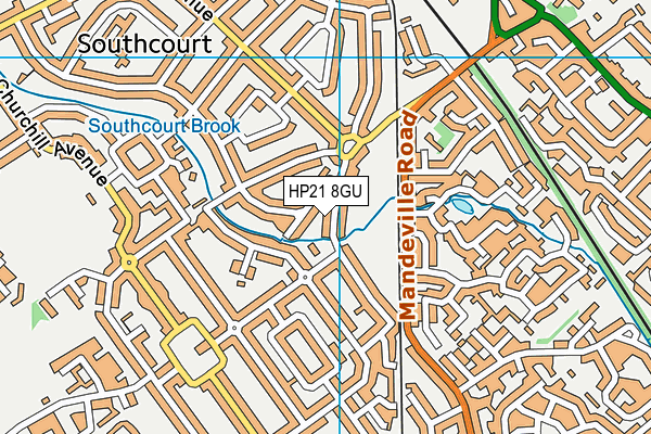HP21 8GU map - OS VectorMap District (Ordnance Survey)