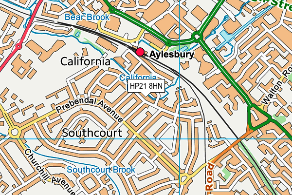 HP21 8HN map - OS VectorMap District (Ordnance Survey)