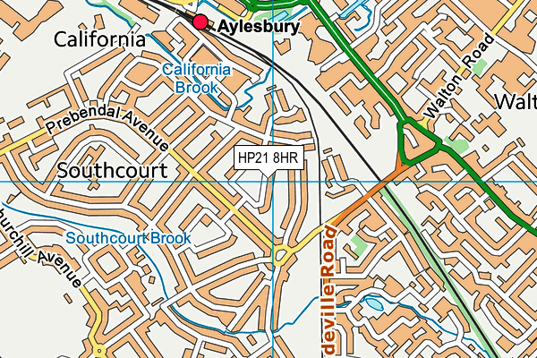 HP21 8HR map - OS VectorMap District (Ordnance Survey)