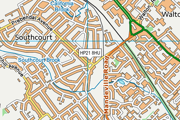 HP21 8HU map - OS VectorMap District (Ordnance Survey)