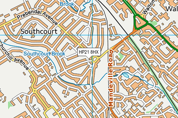 HP21 8HX map - OS VectorMap District (Ordnance Survey)