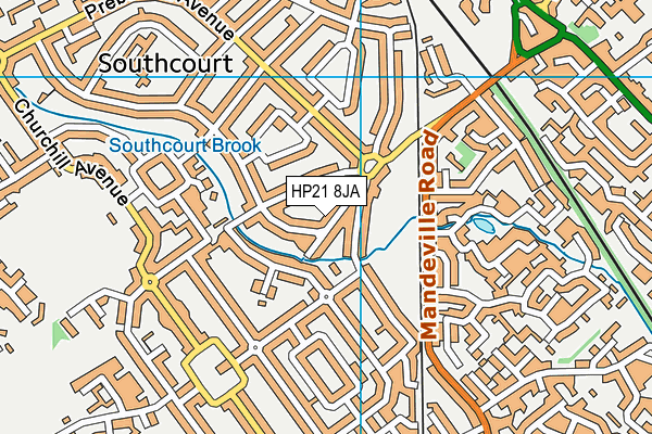 HP21 8JA map - OS VectorMap District (Ordnance Survey)