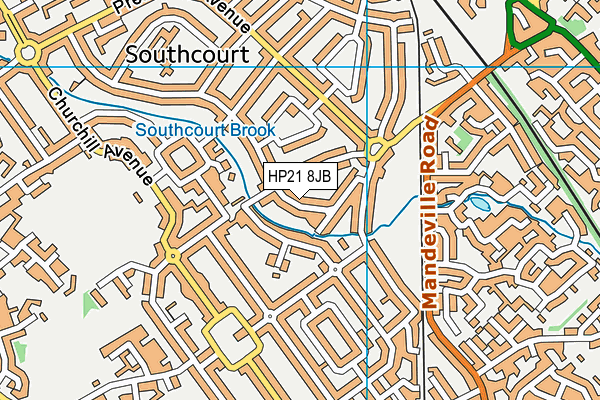 HP21 8JB map - OS VectorMap District (Ordnance Survey)