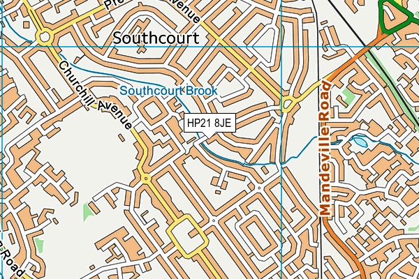 HP21 8JE map - OS VectorMap District (Ordnance Survey)