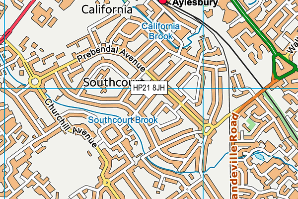 HP21 8JH map - OS VectorMap District (Ordnance Survey)