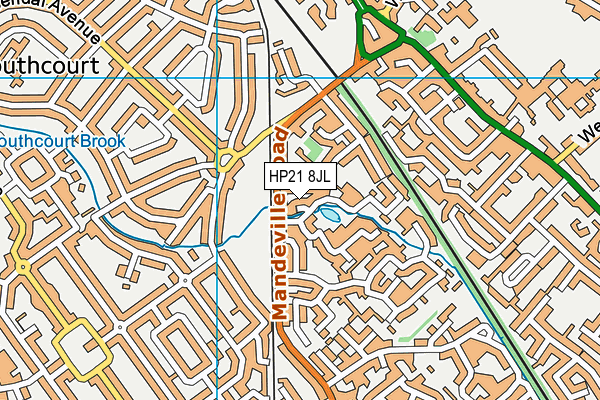 HP21 8JL map - OS VectorMap District (Ordnance Survey)