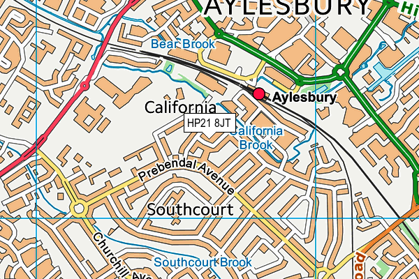 HP21 8JT map - OS VectorMap District (Ordnance Survey) HP21 8JT map - OS VectorMap District (Ordnance Survey)