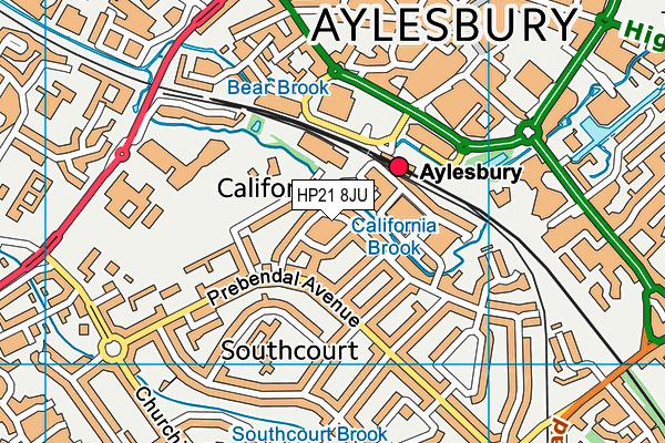 HP21 8JU map - OS VectorMap District (Ordnance Survey)