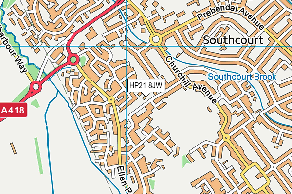HP21 8JW map - OS VectorMap District (Ordnance Survey) HP21 8JW map - OS VectorMap District (Ordnance Survey)