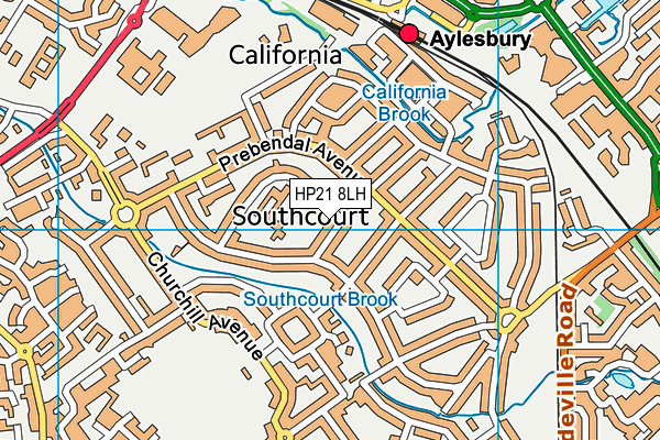 HP21 8LH map - OS VectorMap District (Ordnance Survey)