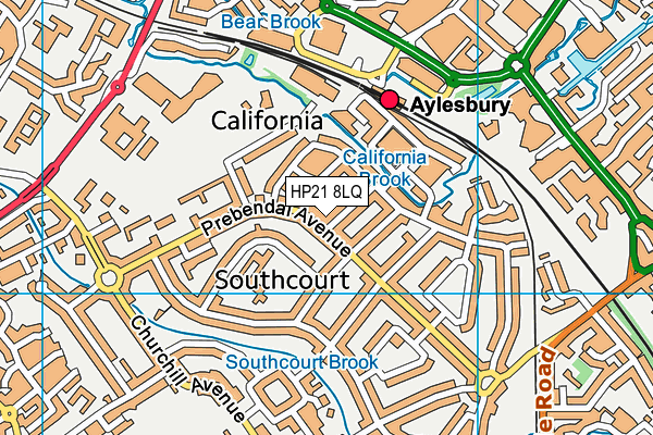 HP21 8LQ map - OS VectorMap District (Ordnance Survey)