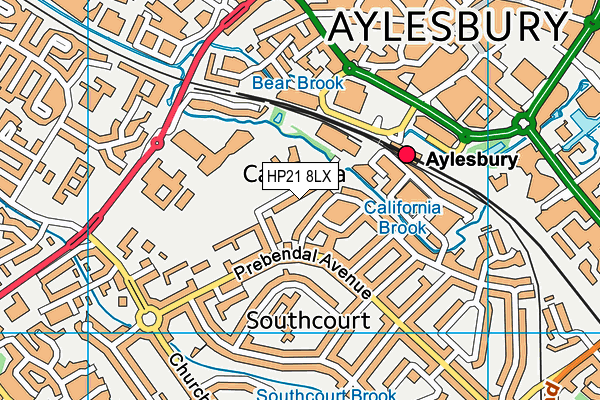 HP21 8LX map - OS VectorMap District (Ordnance Survey)
