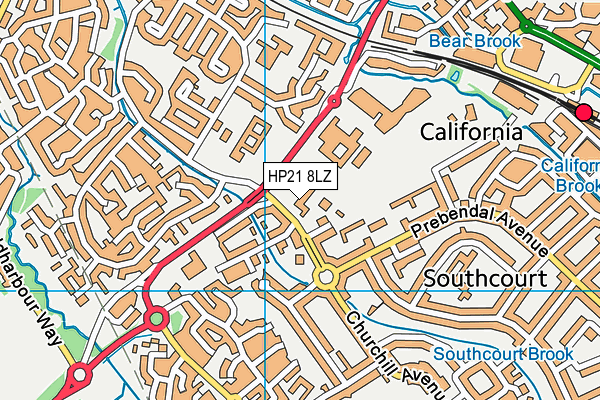 HP21 8LZ map - OS VectorMap District (Ordnance Survey) HP21 8LZ map - OS VectorMap District (Ordnance Survey)
