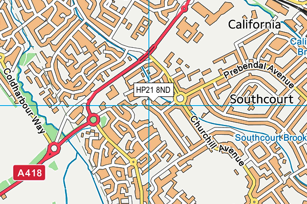 HP21 8ND map - OS VectorMap District (Ordnance Survey)