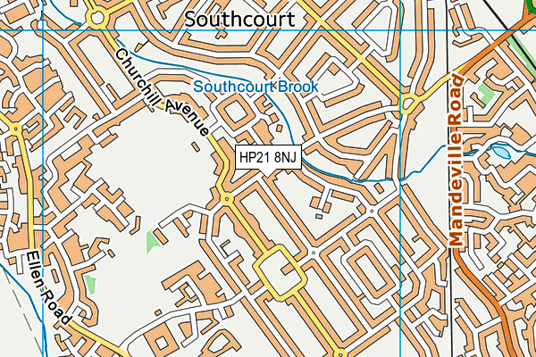HP21 8NJ map - OS VectorMap District (Ordnance Survey)