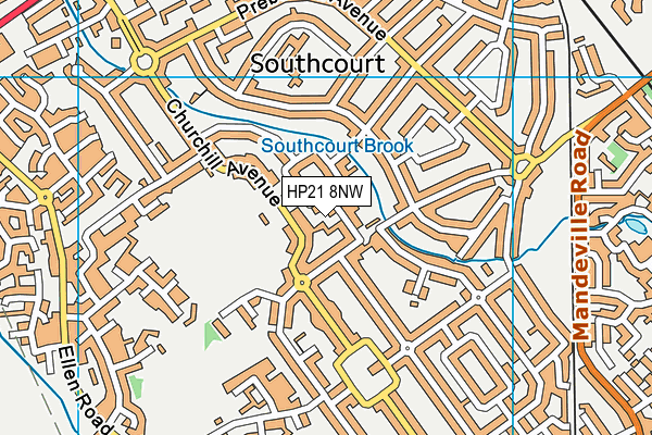 HP21 8NW map - OS VectorMap District (Ordnance Survey)