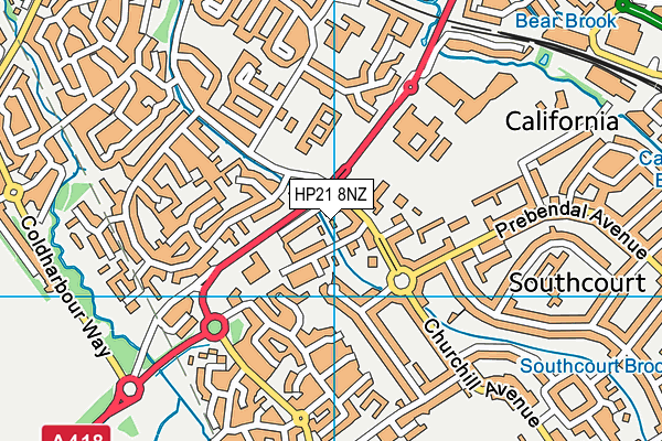 HP21 8NZ map - OS VectorMap District (Ordnance Survey)