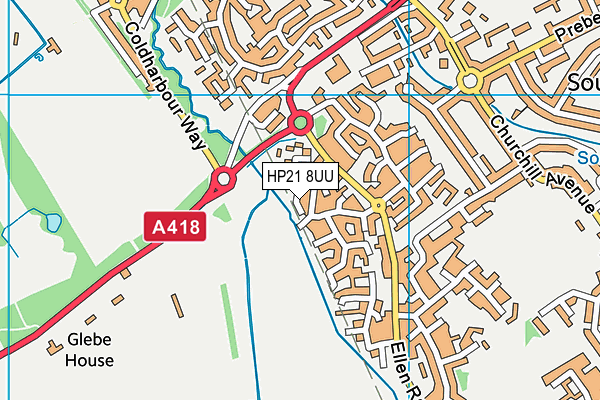 HP21 8UU map - OS VectorMap District (Ordnance Survey)