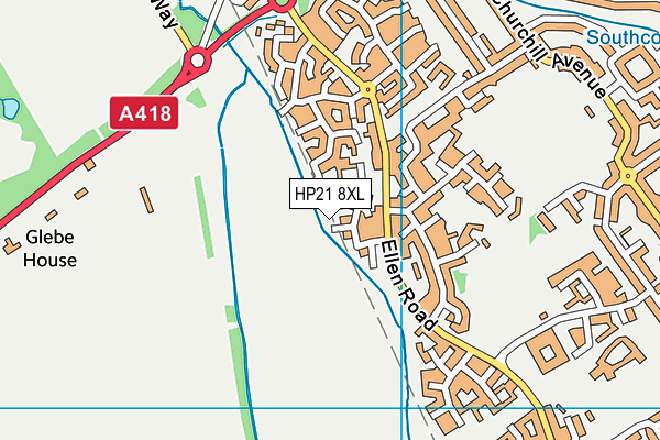 HP21 8XL map - OS VectorMap District (Ordnance Survey)