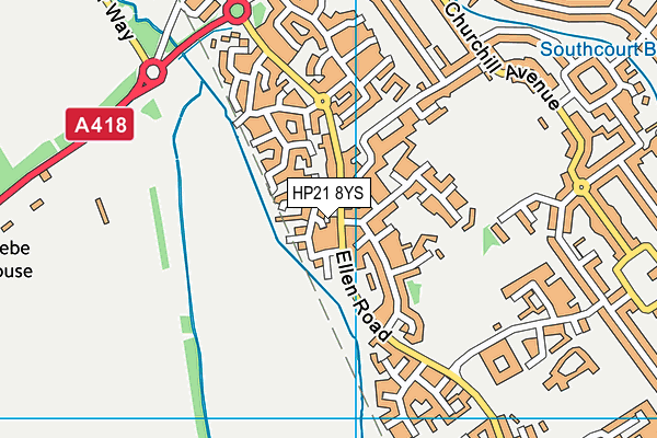 HP21 8YS map - OS VectorMap District (Ordnance Survey)