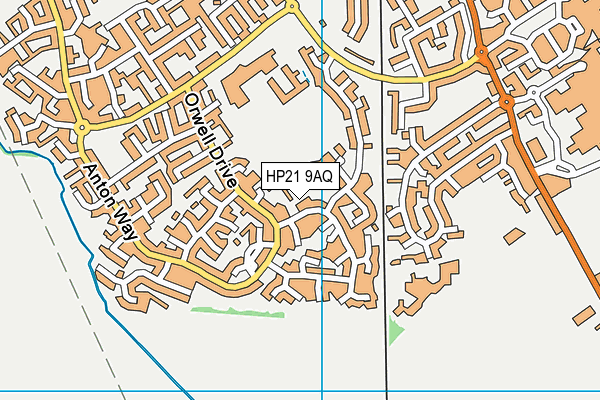HP21 9AQ map - OS VectorMap District (Ordnance Survey) HP21 9AQ map - OS VectorMap District (Ordnance Survey)