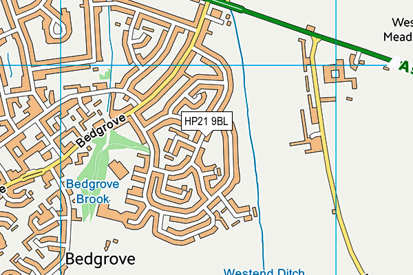 HP21 9BL map - OS VectorMap District (Ordnance Survey) HP21 9BL map - OS VectorMap District (Ordnance Survey)