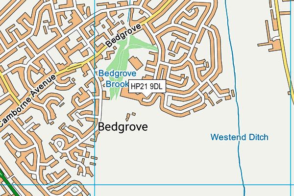 HP21 9DL map - OS VectorMap District (Ordnance Survey)