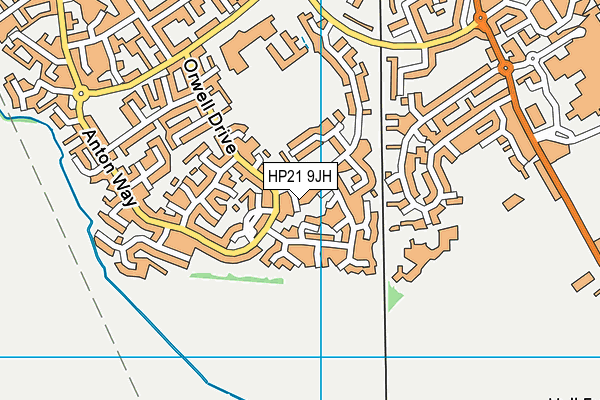 HP21 9JH map - OS VectorMap District (Ordnance Survey) HP21 9JH map - OS VectorMap District (Ordnance Survey)
