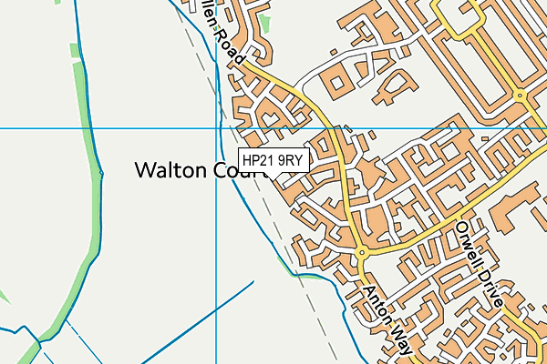 HP21 9RY map - OS VectorMap District (Ordnance Survey)