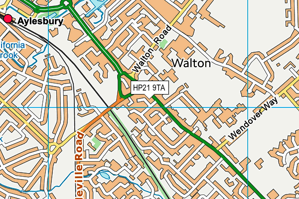HP21 9TA map - OS VectorMap District (Ordnance Survey)