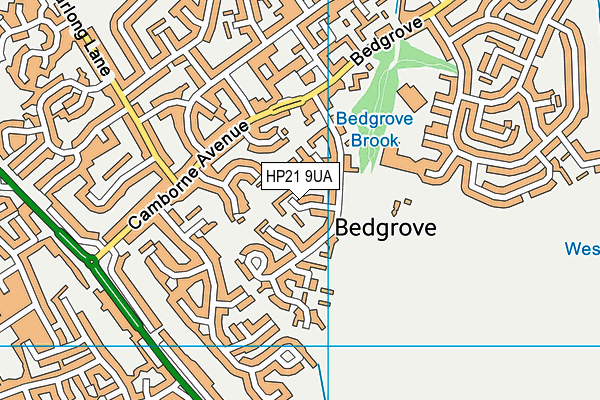 HP21 9UA map - OS VectorMap District (Ordnance Survey)
